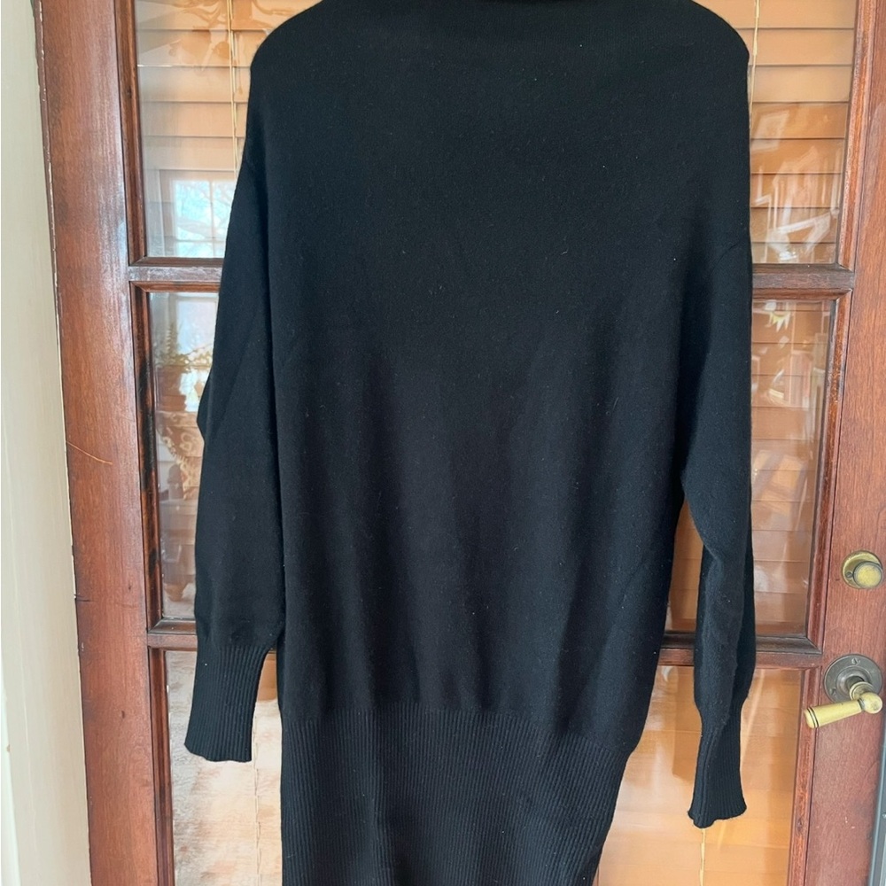 Brochu Walker Black Cashmere Off Shoulder Sweater Dress